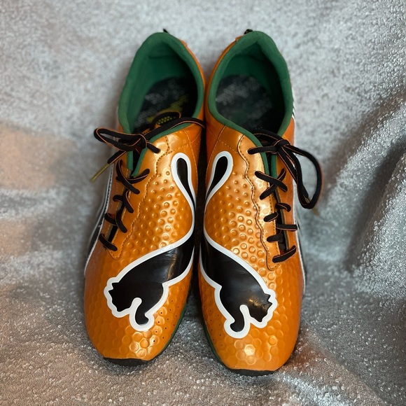 2010 PUMA Usain Bolt Orange, Yaams Running Shoes Men's RARE US 10.5 - Picture 1 of 14
